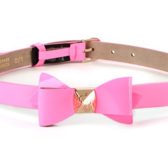 Ted Baker Accessories - Ted Baker Hot Pink Bow Belt sz 2/3